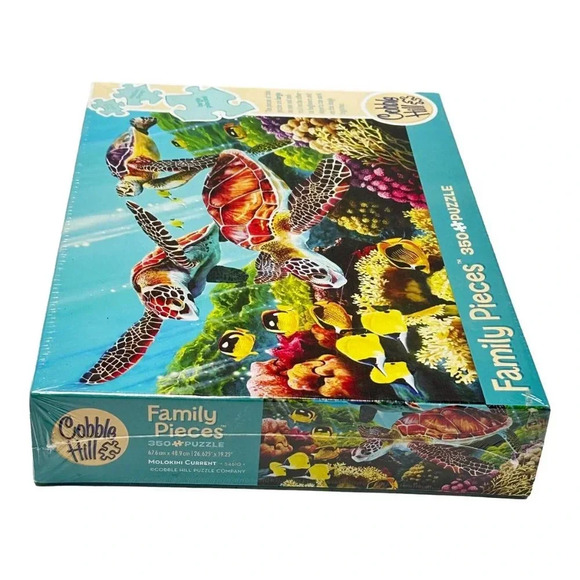 Cobble Hill Molokini Current Jig Saw Puzzle Family 350 Pieces Turtles New Sealed - Picture 6 of 8
